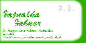 hajnalka hahner business card